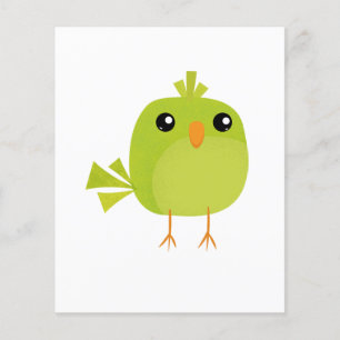 Grönt Bird Tecknad Flygblad