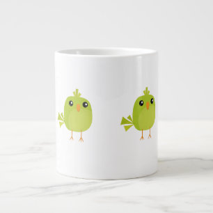 Grönt Bird Tecknad Jumbo Mugg