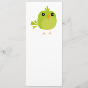 Grönt Bird Tecknad Meny
