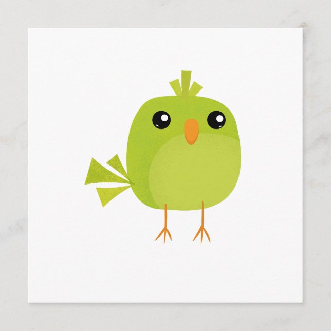 Grönt Bird Tecknad Meny (Framsida)