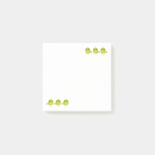 Grönt Bird Tecknad Post-it Block