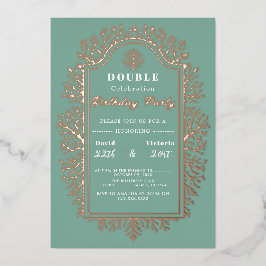 Grönt Birth... Dubbla Firande-Helgdag-kort