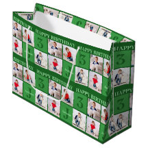 Grönt Birthday Boy Photo Collage Anpassningsbar Pa