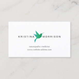 Grönt/blå Hummingbird-Logotyp Visitkort