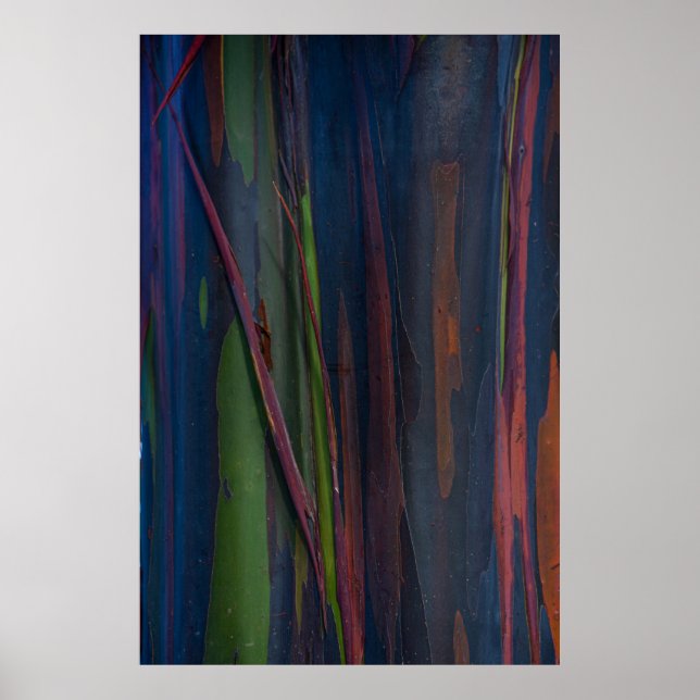 Grönt, blå och brun abstrakt poster (Framsidan)