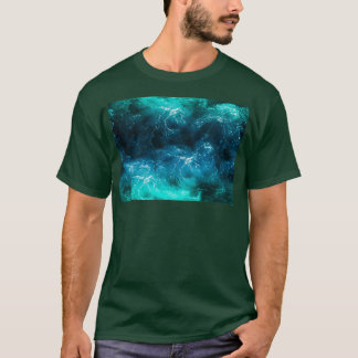 Grönt blå sömlösa havsströmmar Swimming Ocean T Shirt