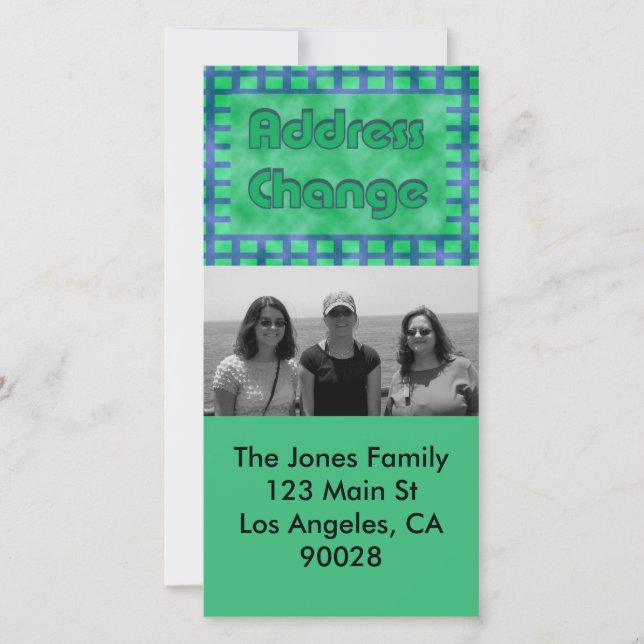 grönt blå vi har flyttat meddelande (Framsida)