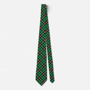 Grönt Black Argyle Tartan Play Mönster Slips