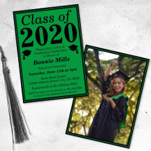 Grönt Black Class of 2024 Studenten Photo