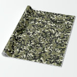Grönt Black Cream Camouflage Mönster Skriv ut Presentpapper<br><div class="desc">papper radbrytning</div>