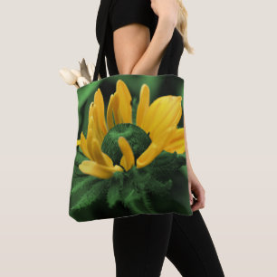 Grönt Black Eyed Susan Flower Abstrakt Tygkasse