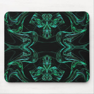 Grönt & Black Fractal Mousepad Musmatta