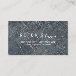 Grönt Black Grått Modern Marble Salon ReferrCard Rabattkort