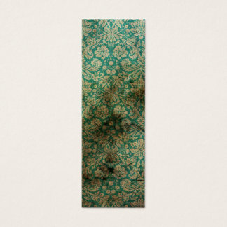 Grönt Black grunge damask tapet bokmärke Litet Visitkort