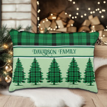 Grönt Black Mysigt Tartan Gräs Träd