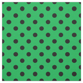 Grönt Black Polka dots Textile Tyg