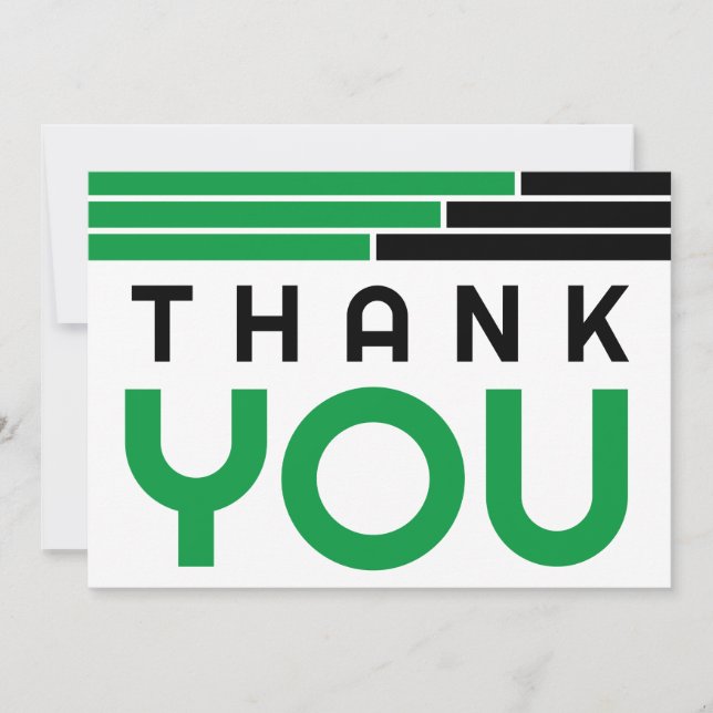 Grönt & Black Pub Grad Party Tack Kort (Framsida)