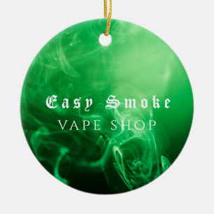 Grönt Black Smoke Vape Shop Julgransprydnad Keramik