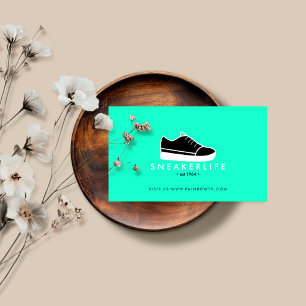 Grönt Black Sport Shoes Sneaker Reseller Visitkort