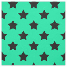 Grönt Black Stars Mönster Decorative Textile