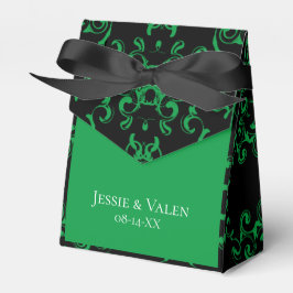 Grönt Black Swirl Bröllop Presentaskar