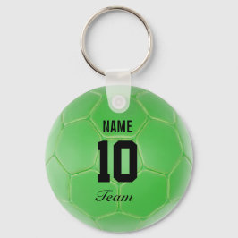 Grönt Black Team Occer Ball Personlig Namn Nyckelring