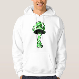 Grönt Black TieDye Mushroom Hooded Sweatshirt