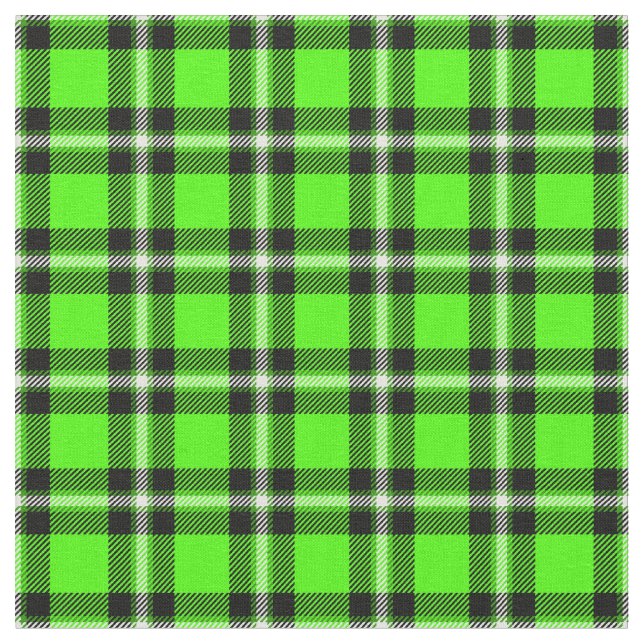 Grönt Black Traditional Tartan Mönster Play Stil Tyg (Närbild)