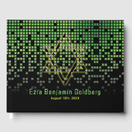 Grönt Black Video Game Gamer Pub Mitzvah Gästböcker