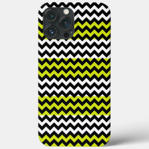 Grönt Black White Chevron Zigzag