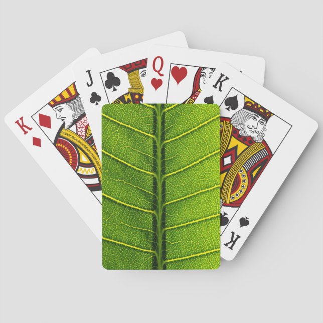 Grönt blad casinokort (Baksidan)