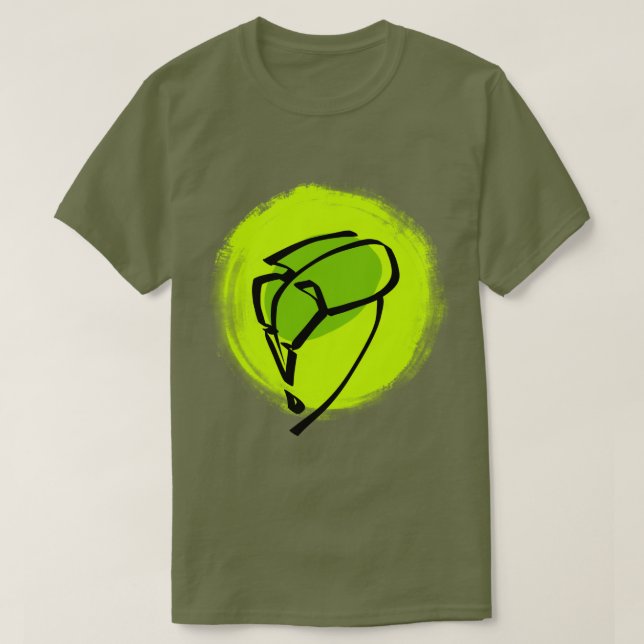 Grönt blad t shirt (Design framsida)