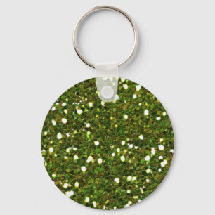 Grönt blänker Keychain Nyckelring