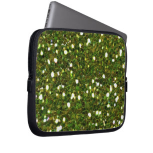 Grönt blänker laptop sleeve