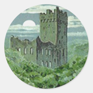 Grönt Blarney Castle Ireland Runt Klistermärke