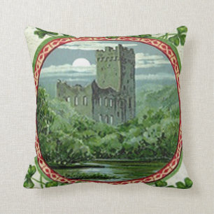 Grönt Blarney Castle Ireland Shamrock Kudde