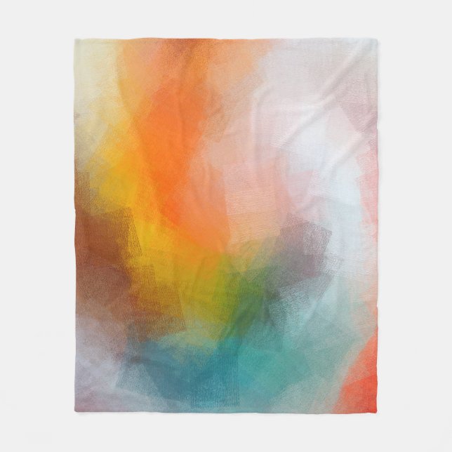 grönt blått för den röda orangen i abstrakten gult fleecefilt (Framsidan)