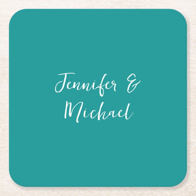 grönt blått för kalligrafi av professionell underlägg papper kvadrat (Framsidan)