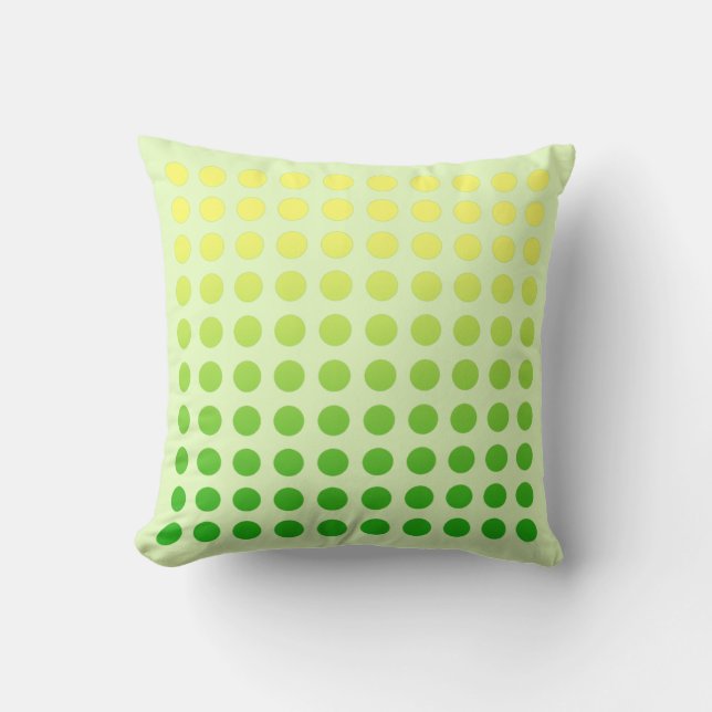 Grönt bleknar Polka pricker design kudder 2 Kudde (Framsida)