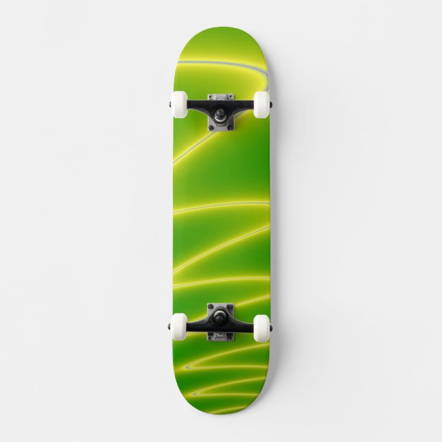 Grönt Blixt Old School Skateboard Bräda 18 Cm (Framsida)