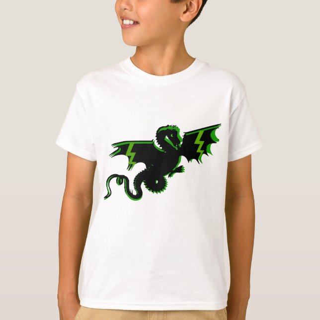GRÖNT BLIXTDRAKEFLYG (DEN DAGENS BÄST UTMÄRKELSEN) TEE SHIRT (Framsida)