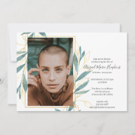 Grönt blom- firande för guld av livbegravningen tack kort