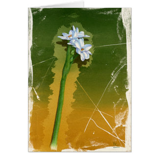 Grönt blomma hälsningskort