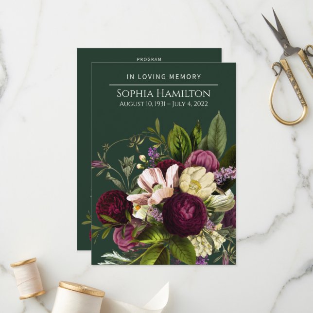 Grönt Blommigt - allmänt minnesprogram Program (Fram/Back In Situ)