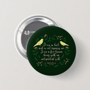 Grönt Blommigt Bird Charlotte Bronte Jane Eyre Qu Knapp