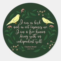 Grönt Blommigt Bird Charlotte Bronte Jane Eyre Quo