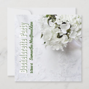 Grönt blommigt bouquet damask bachelorette Party Inbjudningar