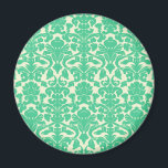 Grönt Blommigt Damask Magnet<br><div class="desc">Grönt Blommigt Damask Magnet</div>