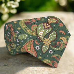 Grönt Blommigt Danmask Abstrakt Flower Art Slips