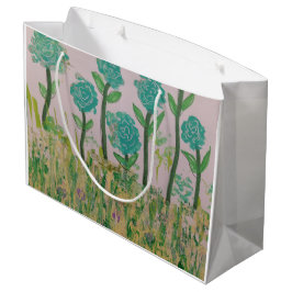 Grönt Blommigt Gift-block